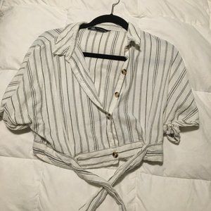Zara Crop Button Up